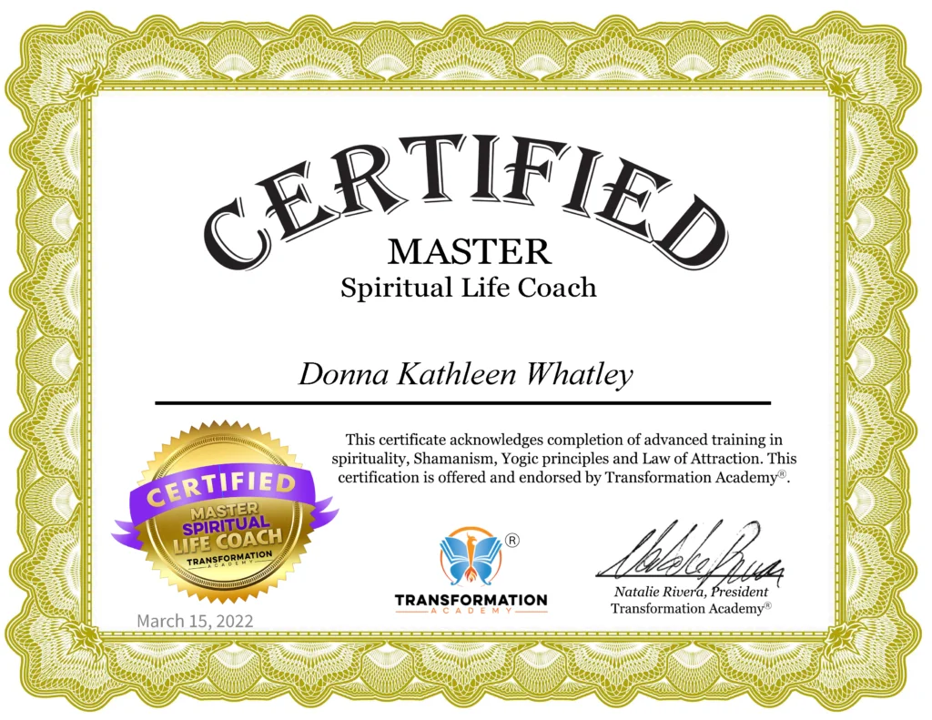 Kathy Whatley Master Spiritual Life Coach Certificatev