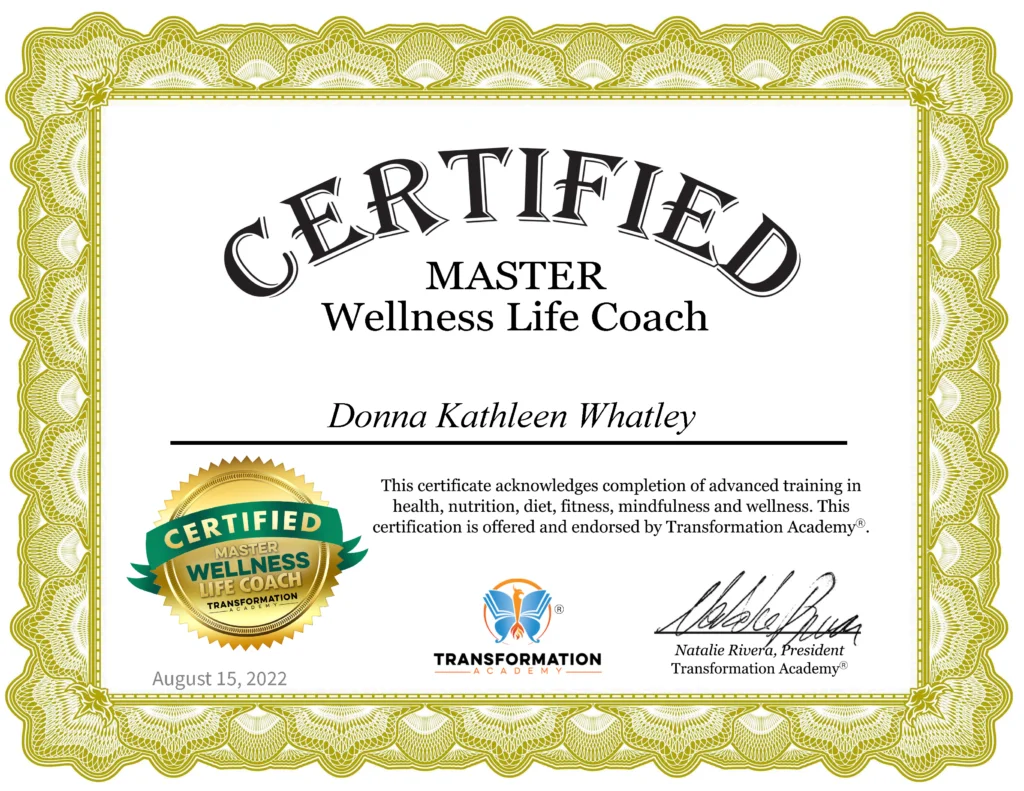 Kathy Whatley Master Wellness Life Coach Certificate